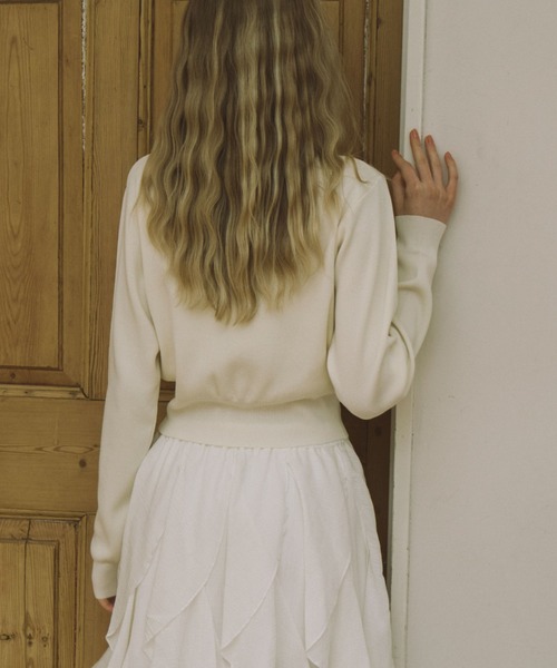 archives（アルシーヴ）の「シェルプレートクロスボタンニットカーディガン（カーディガン/ボレロ・レディース・グレー/アイボリー/ピンク/ネイビー/イエロー・MEDIUM）」の20枚目の写真