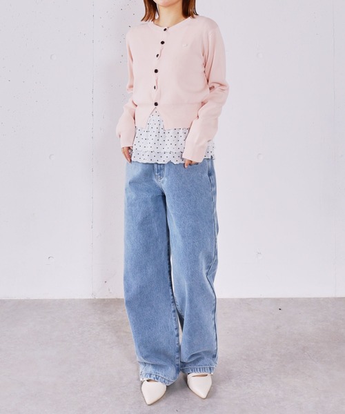 archives（アルシーヴ）の「シェルプレートクロスボタンニットカーディガン（カーディガン/ボレロ・レディース・グレー/アイボリー/ピンク/ネイビー/イエロー・MEDIUM）」の10枚目の写真