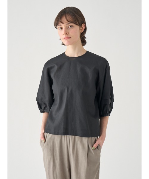 タックボリュームスリーブ７分袖ブラウス