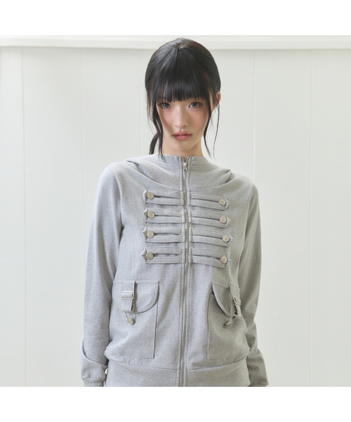 EL PIRATE HOOD ZIP UP(GRAY)（パーカー）｜LUVISTRUE（ラヴイズ