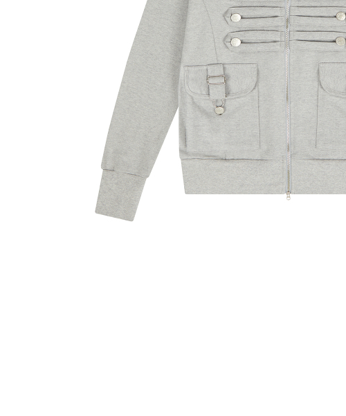 LUVISTRUE(ラヴイズトゥルー)の「EL PIRATE HOOD ZIP UP(GRAY)(パーカー・レディース・その他・FREE)」の5枚目の写真