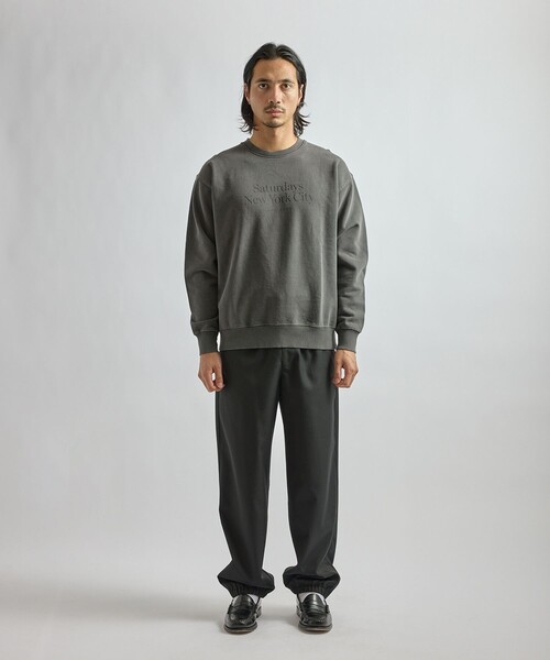 Saturdays NYC（サタデーズ ニューヨークシティ ）の「Bowery Miller Standard Crew Sweatshirt（スウェット・メンズ・チャコールグレー/レンガ/キナリ・S/L/M）」の10枚目の写真