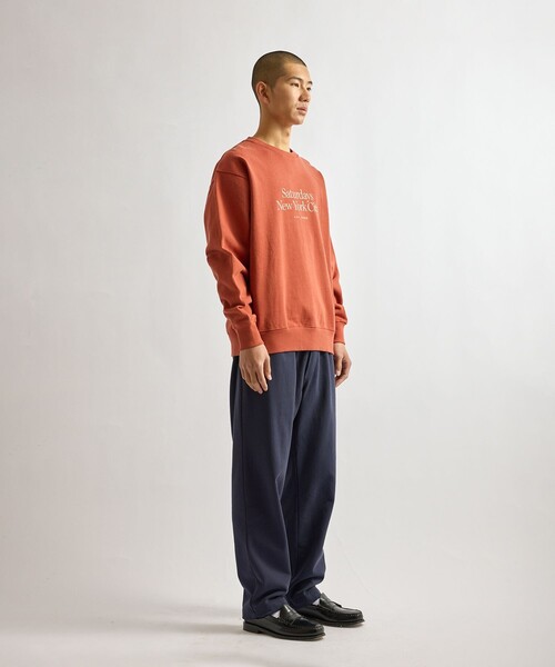 Saturdays NYC（サタデーズ ニューヨークシティ ）の「Bowery Miller Standard Crew Sweatshirt（スウェット・メンズ・チャコールグレー/レンガ/キナリ・S/L/M）」の17枚目の写真