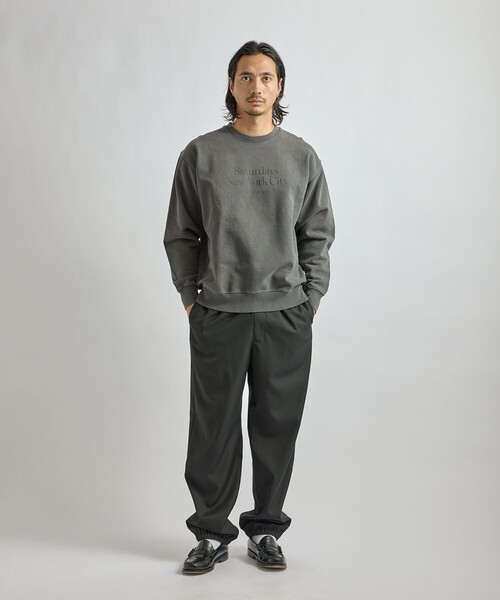 Saturdays NYC（サタデーズ ニューヨークシティ ）の「Bowery Miller Standard Crew Sweatshirt（スウェット・メンズ・チャコールグレー/レンガ/キナリ・S/L/M）」の19枚目の写真