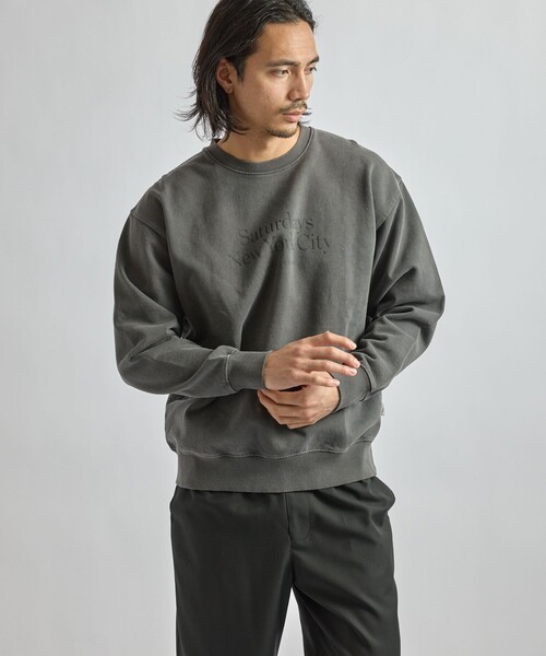 Saturdays NYC（サタデーズ ニューヨークシティ ）の「Bowery Miller Standard Crew Sweatshirt（スウェット・メンズ・チャコールグレー/レンガ/キナリ・S/L/M）」の5枚目の写真
