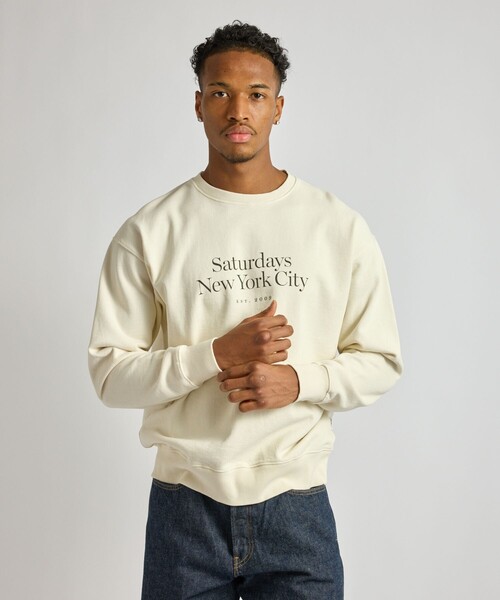 Saturdays NYC（サタデーズ ニューヨークシティ ）の「Bowery Miller Standard Crew Sweatshirt（スウェット・メンズ・チャコールグレー/レンガ/キナリ・S/L/M）」の6枚目の写真