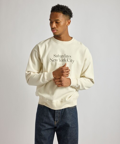 Saturdays NYC（サタデーズ ニューヨークシティ ）の「Bowery Miller Standard Crew Sweatshirt（スウェット・メンズ・チャコールグレー/レンガ/キナリ・S/L/M）」の7枚目の写真