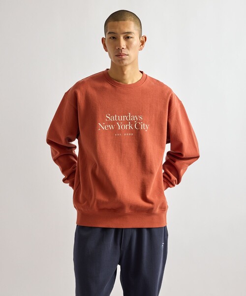 Saturdays NYC（サタデーズ ニューヨークシティ ）の「Bowery Miller Standard Crew Sweatshirt（スウェット・メンズ・チャコールグレー/レンガ/キナリ・S/L/M）」の3枚目の写真
