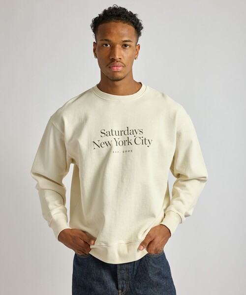 Saturdays NYC（サタデーズ ニューヨークシティ ）の「Bowery Miller Standard Crew Sweatshirt（スウェット・メンズ・チャコールグレー/レンガ/キナリ・S/L/M）」の2枚目の写真
