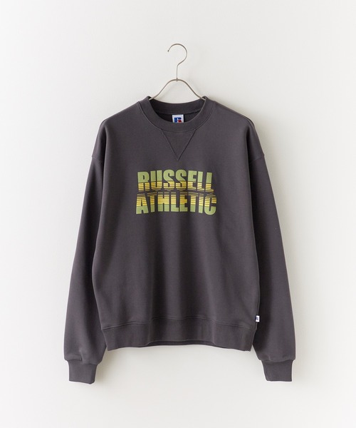 Russell Athletic(ラッセルアスレティック)の「Russell Athletic/ラッセルアスレティック Nu Blend Sweat Gradient Logo CN ボックスシルエット グラフィックデザイン スウェット 2026年春夏春服 夏服(スウェット・メンズ・ホワイト/アッシュグレー/ネイビー/チャコール・M/L/XL)」の22枚目の写真
