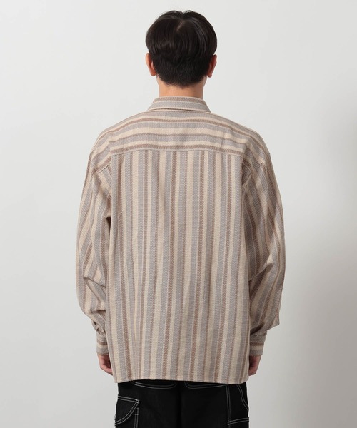 LAKOLE(ラコレ)の「ドビーストライプ長袖シャツ / 646594(シャツ/ブラウス・メンズ・ベージュ/ブラック・MEDIUM/LARGE)」の9枚目の写真
