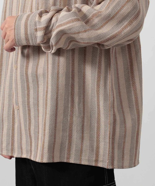 LAKOLE(ラコレ)の「ドビーストライプ長袖シャツ / 646594(シャツ/ブラウス・メンズ・ベージュ/ブラック・MEDIUM/LARGE)」の13枚目の写真