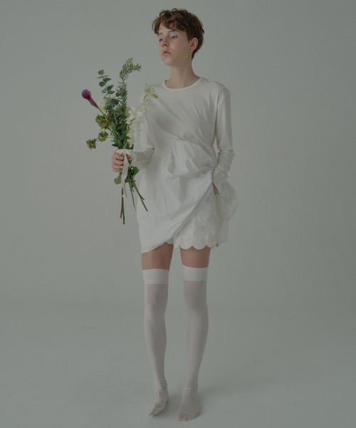 HONEY MI HONEY(ハニーミーハニー)の「ribbon jacquard short pants(その他パンツ・レディース・グレー/オフホワイト/ブラック・FREE)」の8枚目の写真