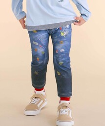 SLAP SLIP | デニム裏プリントミラノリブ8分丈パンツ(80~110cm)(その他パンツ)
