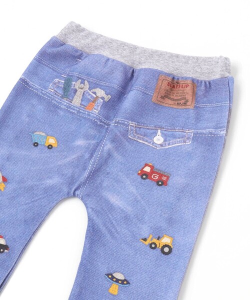 SLAP SLIP(スラップスリップ)の「デニム裏プリントミラノリブ8分丈パンツ(80~110cm)(その他パンツ・キッズ・ネイビー/ブルー系その他/ブルー・90cm/80cm/100cm/110cm)」の14枚目の写真