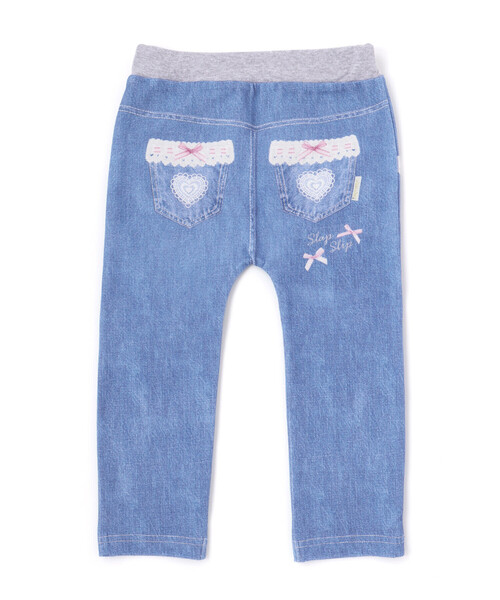SLAP SLIP(スラップスリップ)の「デニム裏プリントミラノリブ8分丈パンツ(80~110cm)(その他パンツ・キッズ・ネイビー/ブルー系その他/ブルー・90cm/80cm/100cm/110cm)」の19枚目の写真