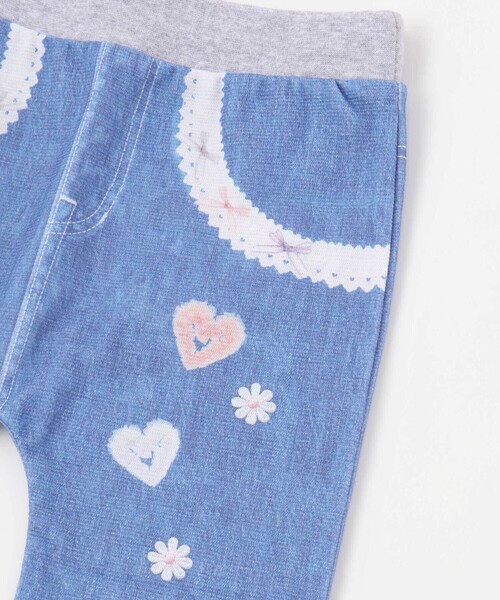 SLAP SLIP(スラップスリップ)の「デニム裏プリントミラノリブ8分丈パンツ(80~110cm)(その他パンツ・キッズ・ネイビー/ブルー系その他/ブルー・90cm/80cm/100cm/110cm)」の21枚目の写真