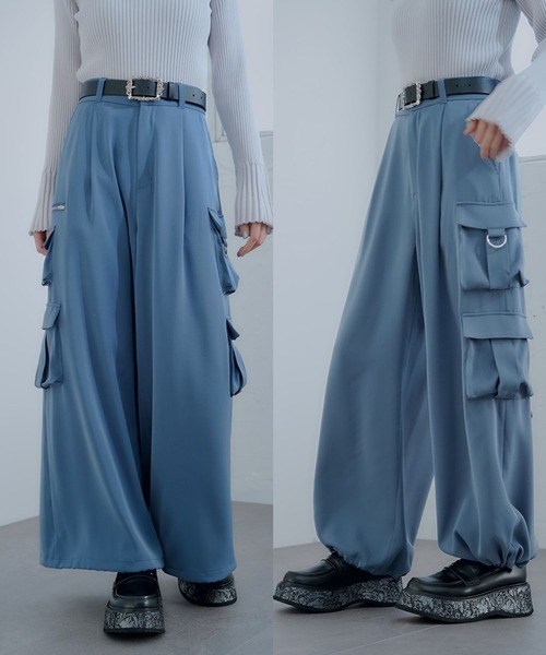 HARE（ハレ）の「2WAYトロミカーゴパンツ(HARE)（カーゴパンツ・レディース・ブルー/ブラック/ピンク・FREE）」の3枚目の写真