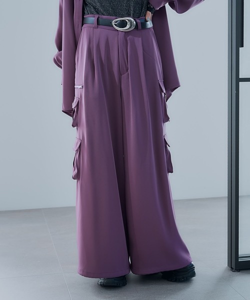 HARE（ハレ）の「2WAYトロミカーゴパンツ(HARE)（カーゴパンツ・レディース・ブルー/ブラック/ピンク・FREE）」の4枚目の写真