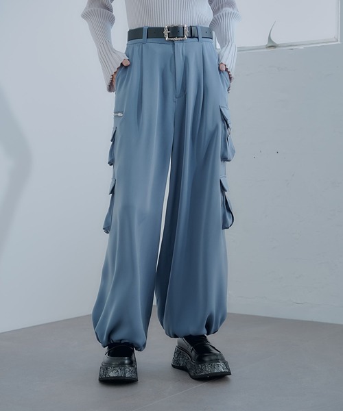 HARE（ハレ）の「2WAYトロミカーゴパンツ(HARE)（カーゴパンツ・レディース・ブルー/ブラック/ピンク・FREE）」の11枚目の写真