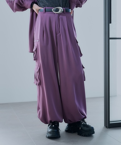 HARE（ハレ）の「2WAYトロミカーゴパンツ(HARE)（カーゴパンツ・レディース・ブルー/ブラック/ピンク・FREE）」の5枚目の写真