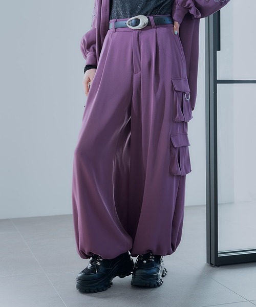 HARE（ハレ）の「2WAYトロミカーゴパンツ(HARE)（カーゴパンツ・レディース・ブルー/ブラック/ピンク・FREE）」の6枚目の写真