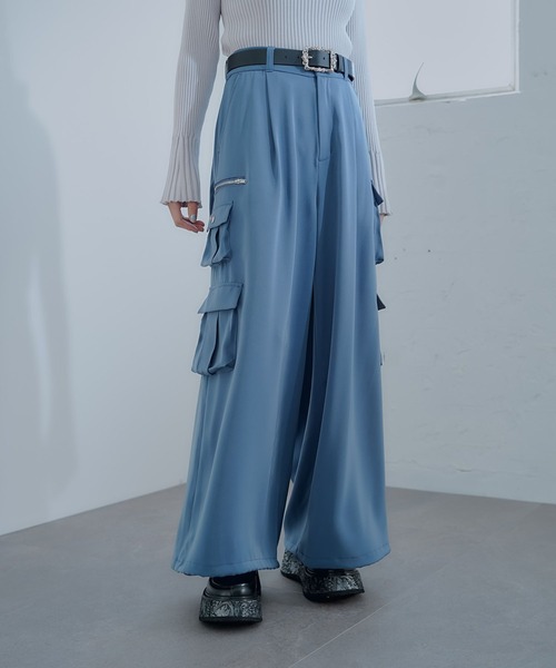 HARE（ハレ）の「2WAYトロミカーゴパンツ(HARE)（カーゴパンツ・レディース・ブルー/ブラック/ピンク・FREE）」の7枚目の写真