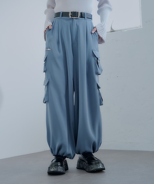 HARE（ハレ）の「2WAYトロミカーゴパンツ(HARE)（カーゴパンツ・レディース・ブルー/ブラック/ピンク・FREE）」の10枚目の写真