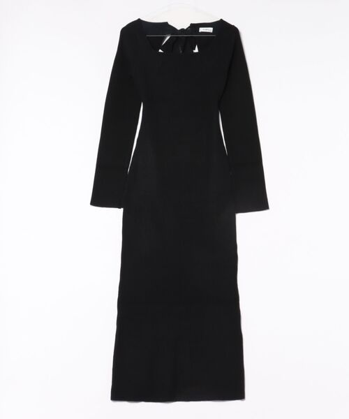 EVRIS（エヴリス）の「バックリボンロングニットワンピース（ワンピース・レディース・ブラウン/ブルー/ブラック・FREE）」の6枚目の写真