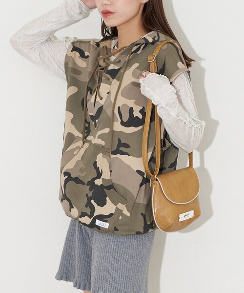 CIAOPANIC（チャオパニック）の「【UNESS/ユーネス】レースアップアノラックベスト（ベスト・レディース・カーキ/ベージュ・ONE SIZE）」の8枚目の写真