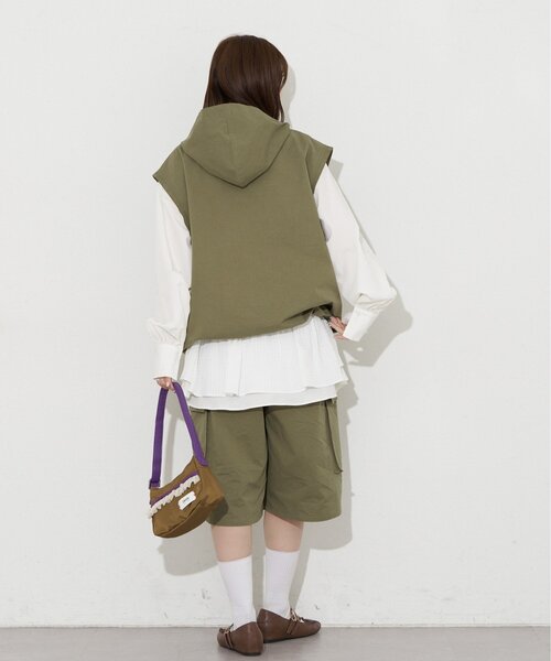 CIAOPANIC（チャオパニック）の「【UNESS/ユーネス】レースアップアノラックベスト（ベスト・レディース・カーキ/ベージュ・ONE SIZE）」の7枚目の写真