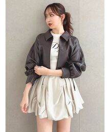 dazzlin | サイドギャザーショートブルゾン(ブルゾン)