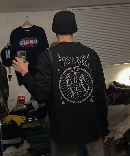 KRUXH(クルクス)の「GOAT ロングスリーブ ブラック(Tシャツ/カットソー・レディース・その他・1/2/3)」の2枚目の写真