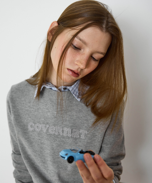COVERNAT（カバーナット）の「ウィメンズクーパー ロゴ ニット メランジグレー（ニット/セーター・レディース・その他・WS/WM）」の6枚目の写真