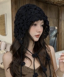 pyornim（ピョルニム）の「【26年春夏新作】フラワー クロシェ ボンネット（キャップ）」