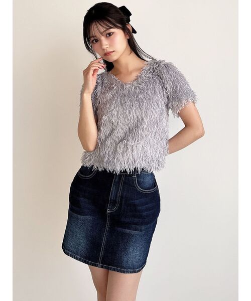 RESEXXY(リゼクシー)の「フェザーライクカットトップス(Tシャツ/カットソー・レディース・グレー/ピンク/ホワイト・FREE)」の17枚目の写真