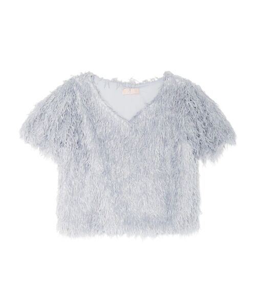 RESEXXY(リゼクシー)の「フェザーライクカットトップス(Tシャツ/カットソー・レディース・グレー/ピンク/ホワイト・FREE)」の7枚目の写真