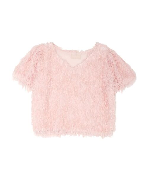 RESEXXY(リゼクシー)の「フェザーライクカットトップス(Tシャツ/カットソー・レディース・グレー/ピンク/ホワイト・FREE)」の8枚目の写真