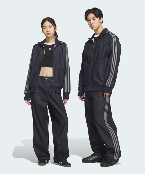 adidas(アディダス)の「デニム ファイヤーバード トラックパンツ(ジャージ) / アディダスオリジナルス adidas Originals(その他パンツ・メンズ・ブルー・30inch/28inch/36inch/34inch/26inch/33inch/32inch/31inch/38inch)」の1枚目の写真