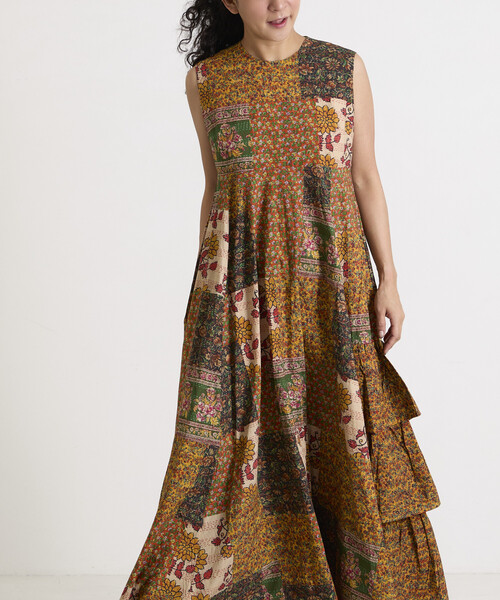 Freada（フリーダ）の「Freada/フリーダ アシメティアードワンピース3（ワンピース・レディース・オレンジ/ブラック・ONE SIZE）」の4枚目の写真