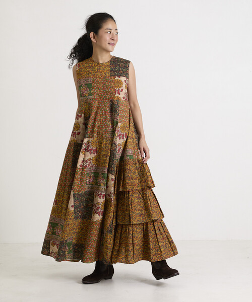 Freada（フリーダ）の「Freada/フリーダ アシメティアードワンピース3（ワンピース・レディース・オレンジ/ブラック・ONE SIZE）」の7枚目の写真