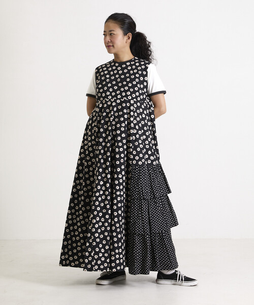 Freada（フリーダ）の「Freada/フリーダ アシメティアードワンピース3（ワンピース・レディース・オレンジ/ブラック・ONE SIZE）」の16枚目の写真