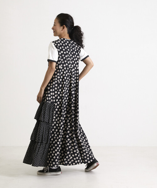 Freada（フリーダ）の「Freada/フリーダ アシメティアードワンピース3（ワンピース・レディース・オレンジ/ブラック・ONE SIZE）」の21枚目の写真
