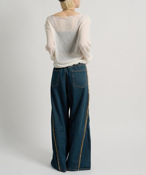 w closet（ダブルクローゼット）の「フロントギャザープルオーバー（Tシャツ/カットソー・レディース・オフホワイト/パープル/イエロー/サックスブルー/ピンク/チャコールグレー・FREE）」の17枚目の写真