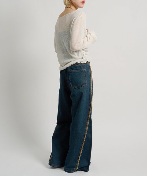 w closet（ダブルクローゼット）の「フロントギャザープルオーバー（Tシャツ/カットソー・レディース・オフホワイト/パープル/イエロー/サックスブルー/ピンク/チャコールグレー・FREE）」の18枚目の写真