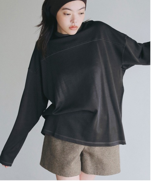 anuke(アンヌーク)の「Herringbone Short Pants(その他パンツ・レディース・ベージュ/チャコールグレー・36inch/38inch)」の1枚目の写真