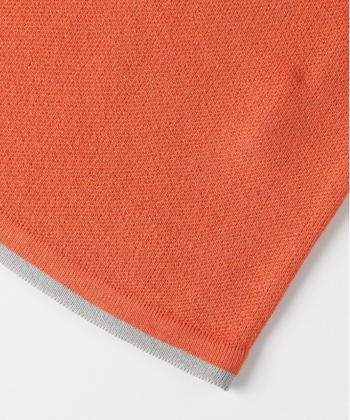 Right-on（ライトオン）の「【Refurbish】バイカラー袖ジャガードニットTシャツ (洗える / ドロップショルダー / 大人きれいめ)（ニット/セーター・メンズ・ブラック/オレンジ/ネイビー・M/L/XL/S）」の19枚目の写真