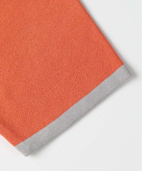 Right-on（ライトオン）の「【Refurbish】バイカラー袖ジャガードニットTシャツ (洗える / ドロップショルダー / 大人きれいめ)（ニット/セーター・メンズ・ブラック/オレンジ/ネイビー・M/L/XL/S）」の20枚目の写真