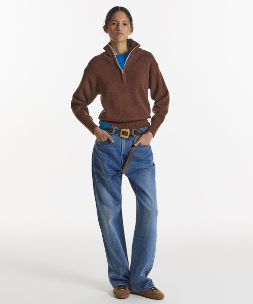 NOHANT(ノアン)の「WASHED STRAIGHT DENIM PANTS-WOMENS MID BLUE(デニムパンツ・レディース・ブルー・SMALL/MEDIUM)」の6枚目の写真