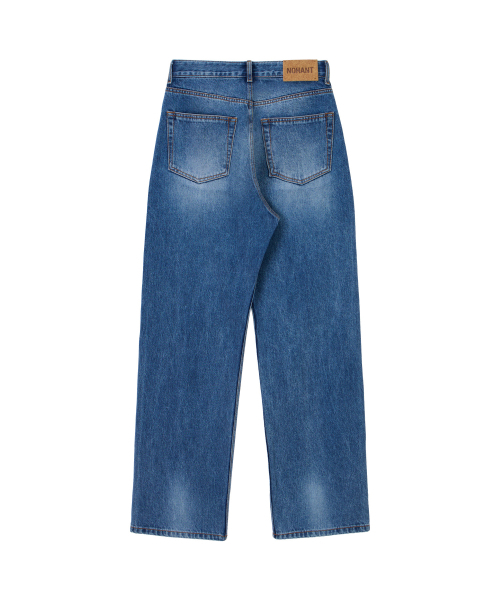 NOHANT(ノアン)の「WASHED STRAIGHT DENIM PANTS-WOMENS MID BLUE(デニムパンツ・レディース・ブルー・SMALL/MEDIUM)」の9枚目の写真